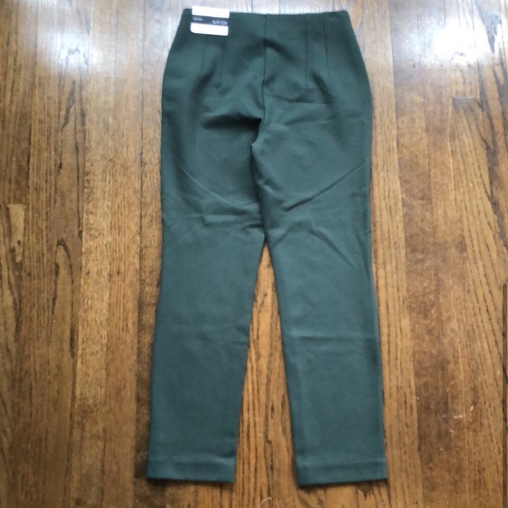 NWT Rafaella Sport Forest Green Slim High Rise Pleated Women's Pants Size Small - Picture 5 of 7